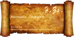 Hernesz Zsanett névjegykártya