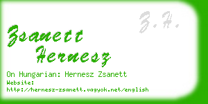 zsanett hernesz business card